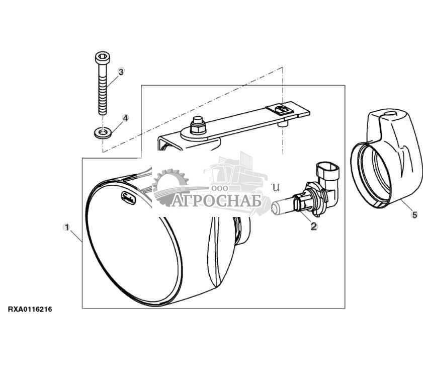 ЗАДНЯЯ РАБОЧАЯ ФАРА (КРЫША) 